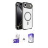 MARSİLYAN™- iPhone 17 Air Kılıf Kıvılcım Prime - Siyah Bilvis 5in1 3D Magic Cam Ekran Koruyucu + Bilvis Titan Kamera Lens - GS