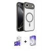 MARSİLYAN™- iPhone 17 Air Kılıf Kıvılcım Prime - Siyah Bilvis 5in1 3D Magic Cam Ekran Koruyucu + Bilvis Titan Kamera Lens - LT
