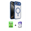 MARSİLYAN™- iPhone 17 Air Kılıf Kıvılcım Prime - Siyah Bilvis 5in1 3D Magic Cam Ekran Koruyucu + Raze Metal Kamera Lens - GD