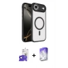 MARSİLYAN™- iPhone 17 Air Kılıf Kıvılcım Prime - Siyah Bilvis 5in1 3D Magic Cam Ekran Koruyucu + Bilvis Titan Kamera Lens - SH