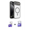 MARSİLYAN™- iPhone 17 Air Kılıf Kıvılcım Prime - Siyah Bilvis 5in1 5D Magic Hayalet Cam Ekran Koruyucu + Bilvis Titan Kamera Lens - LT