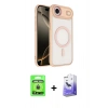 MARSİLYAN™- iPhone 17 Air Kılıf Kıvılcım Prime - Siyah Bilvis 5in1 5D Magic Hayalet Cam Ekran Koruyucu + Raze Metal Kamera Lens - GD