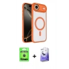 MARSİLYAN™- iPhone 17 Air Kılıf Kıvılcım Prime - Siyah Bilvis 5in1 5D Magic Hayalet Cam Ekran Koruyucu + Raze Metal Kamera Lens - MI