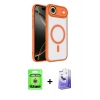 MARSİLYAN™- iPhone 17 Air Kılıf Kıvılcım Prime - Siyah Bilvis 5in1 5D Magic Hayalet Cam Ekran Koruyucu + Raze Metal Kamera Lens - GS