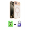 MARSİLYAN™- iPhone 17 Air Kılıf Kıvılcım Prime - Siyah Bilvis 5in1 5D Magic Hayalet Cam Ekran Koruyucu + Raze Metal Kamera Lens - GS