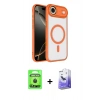 MARSİLYAN™- iPhone 17 Air Kılıf Kıvılcım Prime - Siyah Bilvis 5in1 5D Magic Hayalet Cam Ekran Koruyucu + Raze Metal Kamera Lens - SH