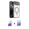 MARSİLYAN™- iPhone 17 Air Kılıf Kıvılcım Prime - Siyah Bilvis 5in1 5D Magic Hayalet Cam Ekran Koruyucu + Siyah Bilvis Titan Kamera Lens