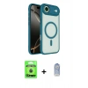 MARSİLYAN™- iPhone 17 Air Kılıf Kıvılcım Prime - Siyah Joko Magic 5D Cam + Raze Metal Kamera Lens - MI