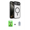 MARSİLYAN™- iPhone 17 Air Kılıf Kıvılcım Prime - Siyah Joko Magic 5D Cam + Raze Metal Kamera Lens - MI