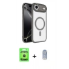 MARSİLYAN™- iPhone 17 Air Kılıf Kıvılcım Prime - Siyah Joko Magic 5D Cam + Raze Metal Kamera Lens - SH