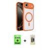 MARSİLYAN™- iPhone 17 Air Kılıf Kıvılcım Prime - Siyah Joko Magic 5D Hayalet Cam + Raze Metal Kamera Lens - SH