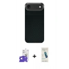 MARSİLYAN™- iPhone 17 Air Kılıf Kozmos Klasik Prime - Şeffaf Pasifik Cam Ekran Koruyucu + Bilvis Titan Kamera Lens - GS