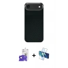 MARSİLYAN™- iPhone 17 Air Kılıf Kozmos Klasik Prime - Siyah 3D Antistatik Seramik Nano Ekran Koruyucu + Bilvis Titan Kamera Lens - LT