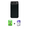MARSİLYAN™- iPhone 17 Air Kılıf Kozmos Klasik Prime - Siyah Bilvis 5in1 3D Magic Cam Ekran Koruyucu + Raze Metal Kamera Lens - MI