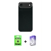 MARSİLYAN™- iPhone 17 Air Kılıf Kozmos Klasik Prime - Siyah Bilvis 5in1 3D Magic Cam Ekran Koruyucu + Raze Metal Kamera Lens - GS