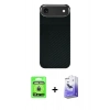 MARSİLYAN™- iPhone 17 Air Kılıf Kozmos Klasik Prime - Siyah Bilvis 5in1 5D Magic Hayalet Cam Ekran Koruyucu + Raze Metal Kamera Lens - GD