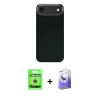 MARSİLYAN™- iPhone 17 Air Kılıf Kozmos Klasik Prime - Siyah Bilvis 5in1 5D Magic Hayalet Cam Ekran Koruyucu + Raze Metal Kamera Lens - GS