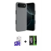 MARSİLYAN™- iPhone 17 Air Kılıf Kozmos Yansıma Özel Seri - Şeffaf 360 Full Body Arka Koruyucu + Bilvis Titan Kamera Lens - GD