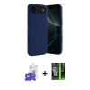 MARSİLYAN™- iPhone 17 Air Kılıf Kozmos Yansıma Özel Seri - Şeffaf 360 Full Body Arka Koruyucu + Bilvis Titan Kamera Lens - GD