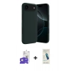 MARSİLYAN™- iPhone 17 Air Kılıf Kozmos Yansıma Özel Seri - Şeffaf Pasifik Cam Ekran Koruyucu + Bilvis Titan Kamera Lens - GD
