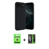 MARSİLYAN™- iPhone 17 Air Kılıf Kozmos Yansıma Özel Seri - Siyah 360 Mat Full Body Arka Koruyucu + Raze Metal Kamera Lens - GS