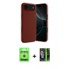 MARSİLYAN™- iPhone 17 Air Kılıf Kozmos Yansıma Özel Seri - Siyah 360 Mat Full Body Arka Koruyucu + Raze Metal Kamera Lens - GS