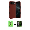 MARSİLYAN™- iPhone 17 Air Kılıf Kozmos Yansıma Özel Seri - Siyah 360 Mat Full Body Arka Koruyucu + Raze Metal Kamera Lens - GD