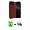 MARSİLYAN™- iPhone 17 Air Kılıf Kozmos Yansıma Özel Seri - Siyah 3D Antistatik Cam Ekran Koruyucu + Raze Metal Kamera Lens - GD