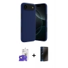 MARSİLYAN™- iPhone 17 Air Kılıf Kozmos Yansıma Özel Seri - Siyah 3D Antistatik Hayalet Cam Ekran Koruyucu + Bilvis Titan Kamera Lens - LT