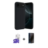 MARSİLYAN™- iPhone 17 Air Kılıf Kozmos Yansıma Özel Seri - Siyah 3D Antistatik Hayalet Cam Ekran Koruyucu + Bilvis Titan Kamera Lens - LT