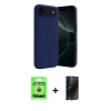 MARSİLYAN™- iPhone 17 Air Kılıf Kozmos Yansıma Özel Seri - Siyah 3D Antistatik Hayalet Cam Ekran Koruyucu + Raze Metal Kamera Lens - GS