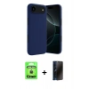 MARSİLYAN™- iPhone 17 Air Kılıf Kozmos Yansıma Özel Seri - Siyah 3D Antistatik Hayalet Cam Ekran Koruyucu + Raze Metal Kamera Lens - GD