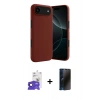 MARSİLYAN™- iPhone 17 Air Kılıf Kozmos Yansıma Özel Seri - Siyah 3D Antistatik Hayalet Cam Ekran Koruyucu + Bilvis Titan Kamera Lens - LT