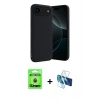 MARSİLYAN™- iPhone 17 Air Kılıf Kozmos Yansıma Özel Seri - Siyah 3D Antistatik Seramik Nano Ekran Koruyucu + Raze Metal Kamera Lens - MI