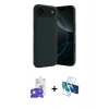 MARSİLYAN™- iPhone 17 Air Kılıf Kozmos Yansıma Özel Seri - Siyah 3D Antistatik Seramik Nano Ekran Koruyucu + Bilvis Titan Kamera Lens - GD
