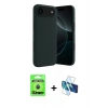 MARSİLYAN™- iPhone 17 Air Kılıf Kozmos Yansıma Özel Seri - Siyah 3D Antistatik Seramik Nano Ekran Koruyucu + Raze Metal Kamera Lens - MI