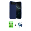 MARSİLYAN™- iPhone 17 Air Kılıf Kozmos Yansıma Özel Seri - Siyah 3D Antistatik Seramik Nano Ekran Koruyucu + Raze Metal Kamera Lens - GS