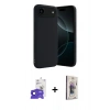 MARSİLYAN™- iPhone 17 Air Kılıf Kozmos Yansıma Özel Seri - Siyah Bilvis 3D Cam Ekran Koruyucu + Bilvis Titan Kamera Lens - LT