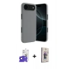 MARSİLYAN™- iPhone 17 Air Kılıf Kozmos Yansıma Özel Seri - Siyah Bilvis 3D Cam Ekran Koruyucu + Bilvis Titan Kamera Lens - LT