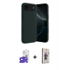 MARSİLYAN™- iPhone 17 Air Kılıf Kozmos Yansıma Özel Seri - Siyah Bilvis 3D Cam Ekran Koruyucu + Bilvis Titan Kamera Lens - LT