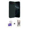 MARSİLYAN™- iPhone 17 Air Kılıf Kozmos Yansıma Özel Seri - Siyah Bilvis 3D Cam Ekran Koruyucu + Bilvis Titan Kamera Lens - GS