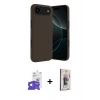 MARSİLYAN™- iPhone 17 Air Kılıf Kozmos Yansıma Özel Seri - Siyah Bilvis 3D Cam Ekran Koruyucu + Bilvis Titan Kamera Lens - GS
