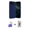 MARSİLYAN™- iPhone 17 Air Kılıf Kozmos Yansıma Özel Seri - Siyah Bilvis 3D Cam Ekran Koruyucu + Bilvis Titan Kamera Lens - GS