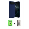 MARSİLYAN™- iPhone 17 Air Kılıf Kozmos Yansıma Özel Seri - Siyah Bilvis 3D Cam Ekran Koruyucu + Raze Metal Kamera Lens - GS