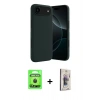 MARSİLYAN™- iPhone 17 Air Kılıf Kozmos Yansıma Özel Seri - Siyah Bilvis 3D Cam Ekran Koruyucu + Raze Metal Kamera Lens - SH