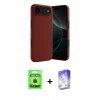 MARSİLYAN™- iPhone 17 Air Kılıf Kozmos Yansıma Özel Seri - Siyah Bilvis 5in1 3D Magic Cam Ekran Koruyucu + Siyah Raze Metal Kamera Lens