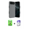 MARSİLYAN™- iPhone 17 Air Kılıf Kozmos Yansıma Özel Seri - Siyah Bilvis 5in1 3D Magic Cam Ekran Koruyucu + Raze Metal Kamera Lens - MI