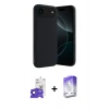 MARSİLYAN™- iPhone 17 Air Kılıf Kozmos Yansıma Özel Seri - Siyah Bilvis 5in1 3D Magic Cam Ekran Koruyucu + Siyah Bilvis Titan Kamera Lens