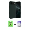 MARSİLYAN™- iPhone 17 Air Kılıf Kozmos Yansıma Özel Seri - Siyah Bilvis 5in1 3D Magic Cam Ekran Koruyucu + Raze Metal Kamera Lens - GS