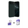 MARSİLYAN™- iPhone 17 Air Kılıf Kozmos Yansıma Özel Seri - Siyah Bilvis 5in1 3D Magic Cam Ekran Koruyucu + Siyah Bilvis Titan Kamera Lens